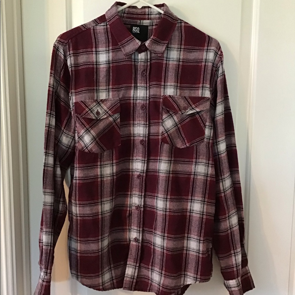 RSQ plaid flannel (L)